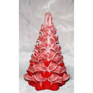 Ručně řezan&aacute; sv&iacute;čka 20cm - &scaron;estic&iacute;p&yacute; kužel