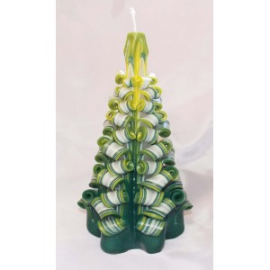 Ručně řezan&aacute; sv&iacute;čka 20cm - &scaron;estic&iacute;p&yacute; kužel