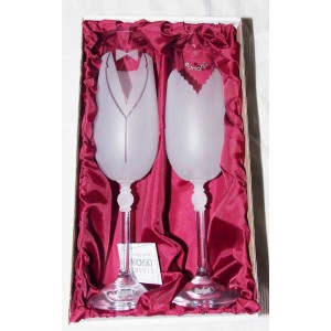 Svatební - šampus duo 200ml s kamínkami Swarovski
