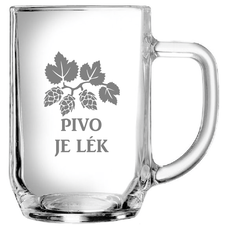 Pískované půllitry s textem