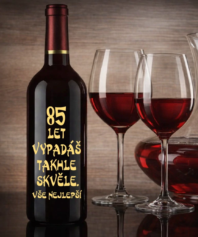 Moravské víno s číslem 85