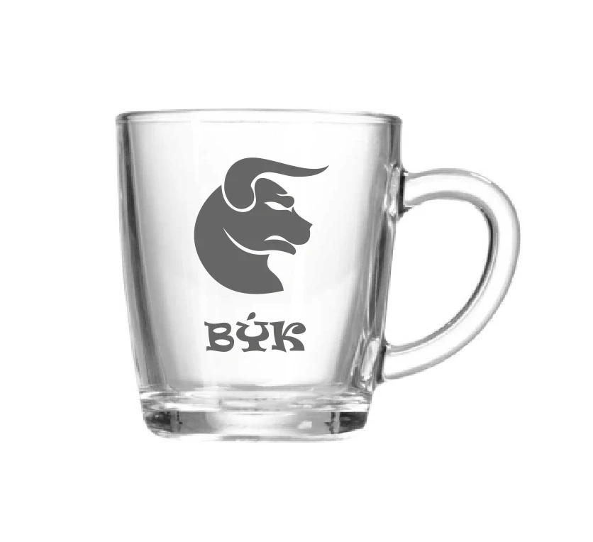 Skleněný hrnek Býk