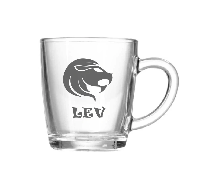 Skleněný hrnek Lev