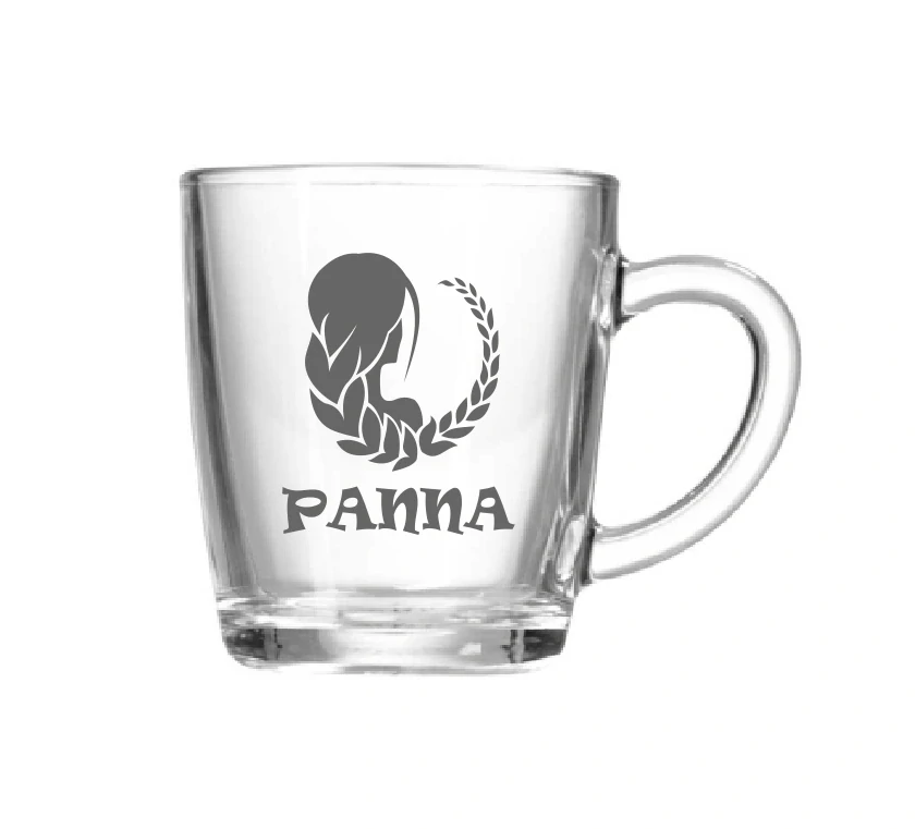 Skleněný hrnek Panna