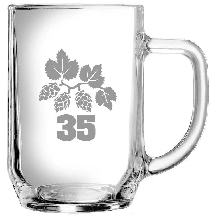 Půllitr s číslem 35
