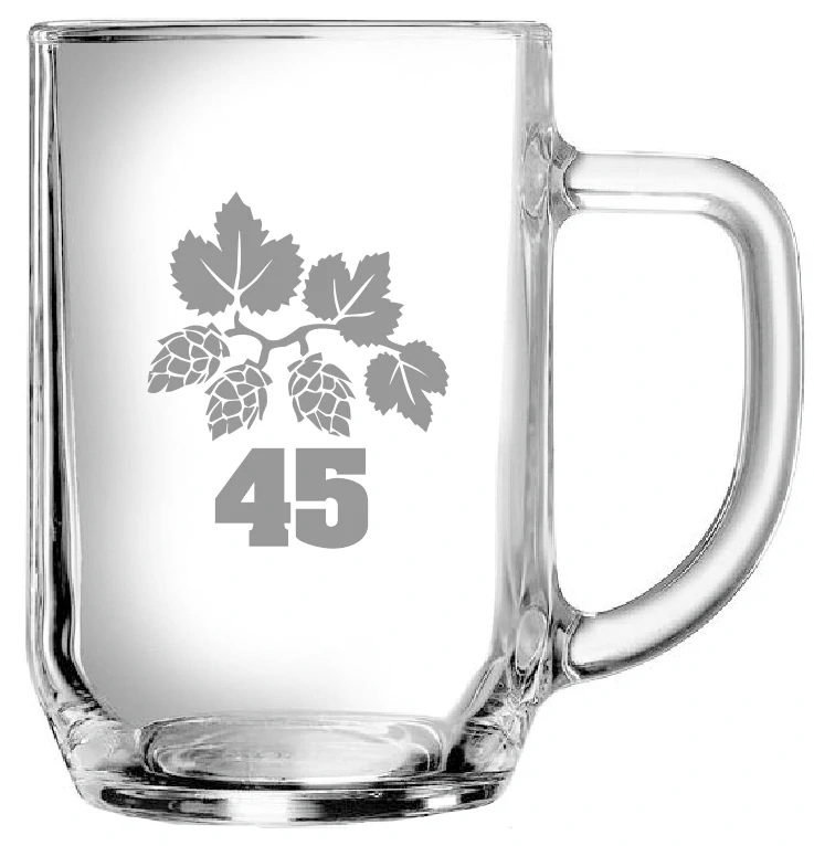 Půllitr s číslem 45