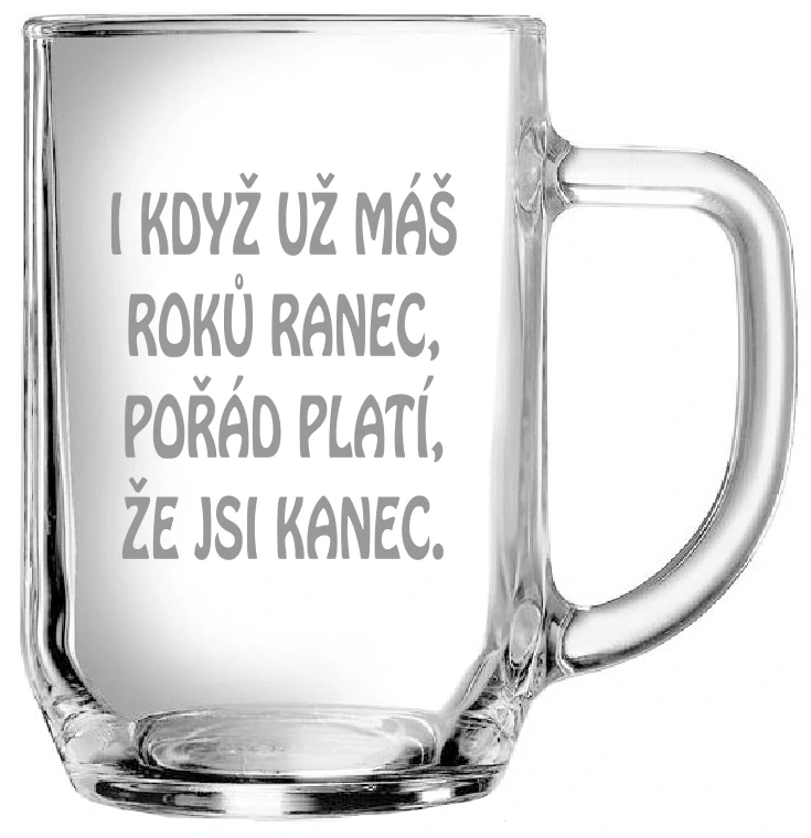 Půllitr s textem Kanec