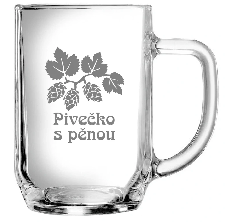 Půllitr Pivečko s pěnou