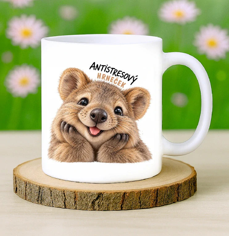 Antistresový hrnek Klokan quokka