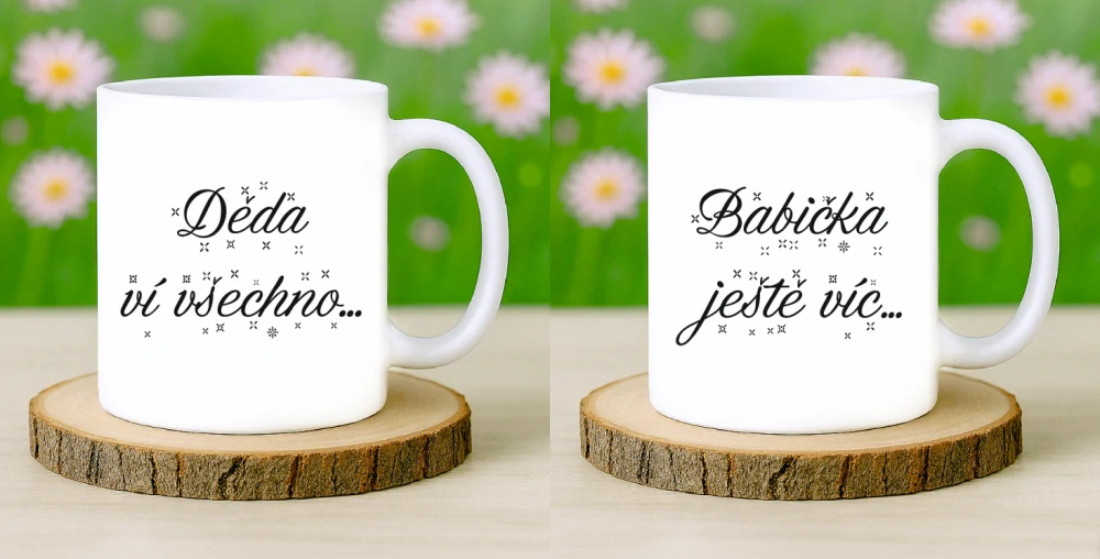 Hrnečky duo babička+dědeček