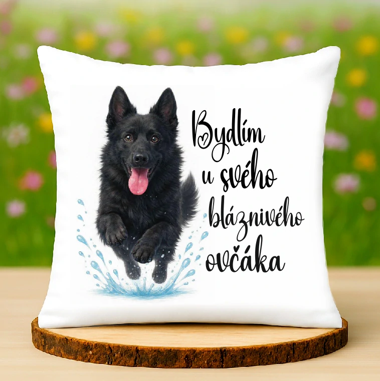 Polštář Německý ovčák černý