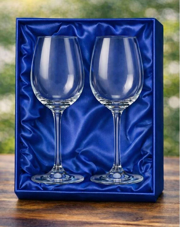 Duo pískované skleničky s kmínkami Swarovski