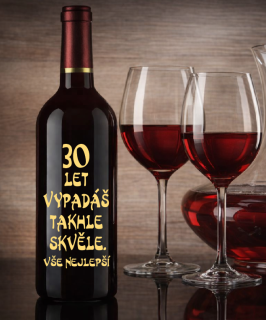 Moravské víno s číslem 30