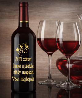 Moravské víno s číslem 50