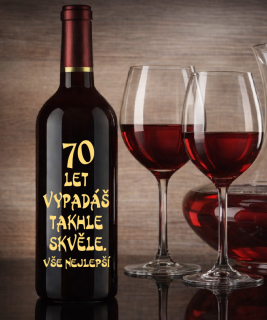 Moravské víno s číslem 70