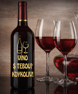 Moravské víno s básničkou S tebou