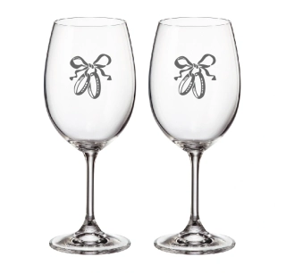 Duo svatební skleničky pískované s kamínkami Swarovski