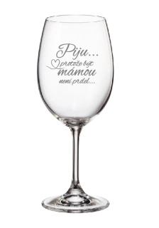 Pískovaná sklenička Máma