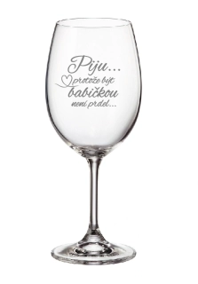 Pískovaná sklenička Babička