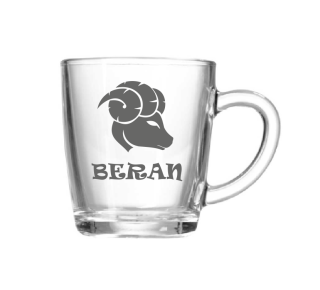 Skleněný hrnek Beran