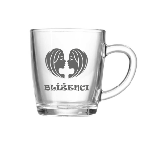 Skleněný hrnek Blíženci
