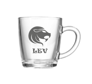 Skleněný hrnek Lev