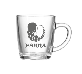 Skleněný hrnek Panna
