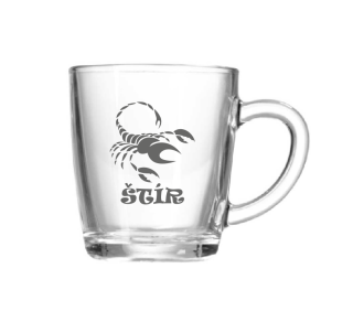Skleněný hrnek Štír