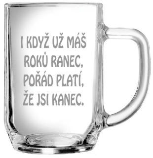 Půllitr s textem Kanec