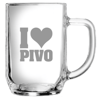 Půllitr I ♥ pivo