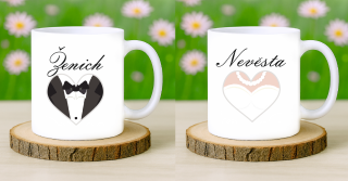 Hrnečky duo ženich+nevěsta