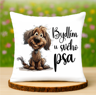 Polštář Bydlím u svého psa